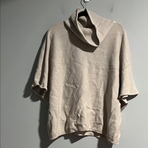 St John Cowel Neck Wool Sweater in Oyster